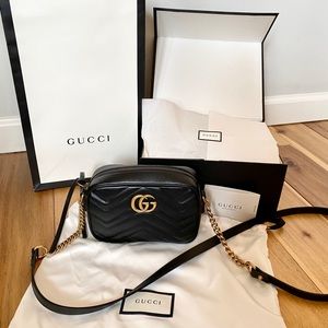 GUCCI Mini GG Marmont Chain Shoulder Bag
